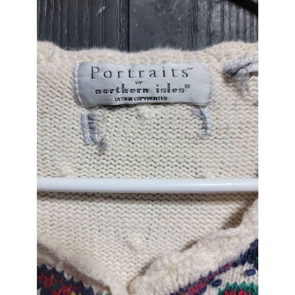 Portraits by Northern Isles Embroidered Cardigan Padded Shoulders #068‎ - Picture 2 of 3